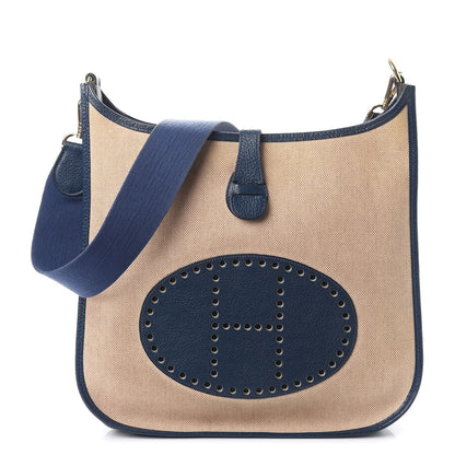 Hermes Toile Ardennes Evelyne GM Brighton Bleu 1 of 8