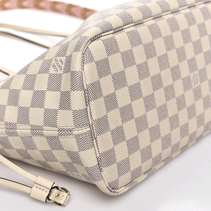 Louis Vuitton Damier Azur Braided Neverfull MM Pink 9 of 10