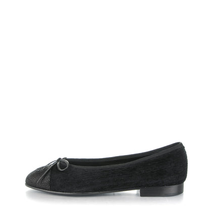 Chanel Tweed Caviar Cap Toe Ballerina Flats 35 Black 1 of 7