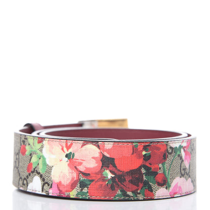Gucci GG Plus Monogram Blooms Plaque Belt 85 34 Beige Multicolor Dry Rose 3 of 6
