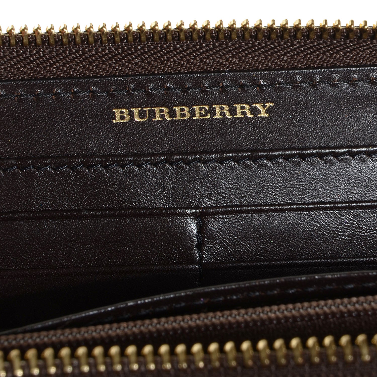 Burberry Haymarket Check Large Ziggy Zip Around Wallet 6 of 7
