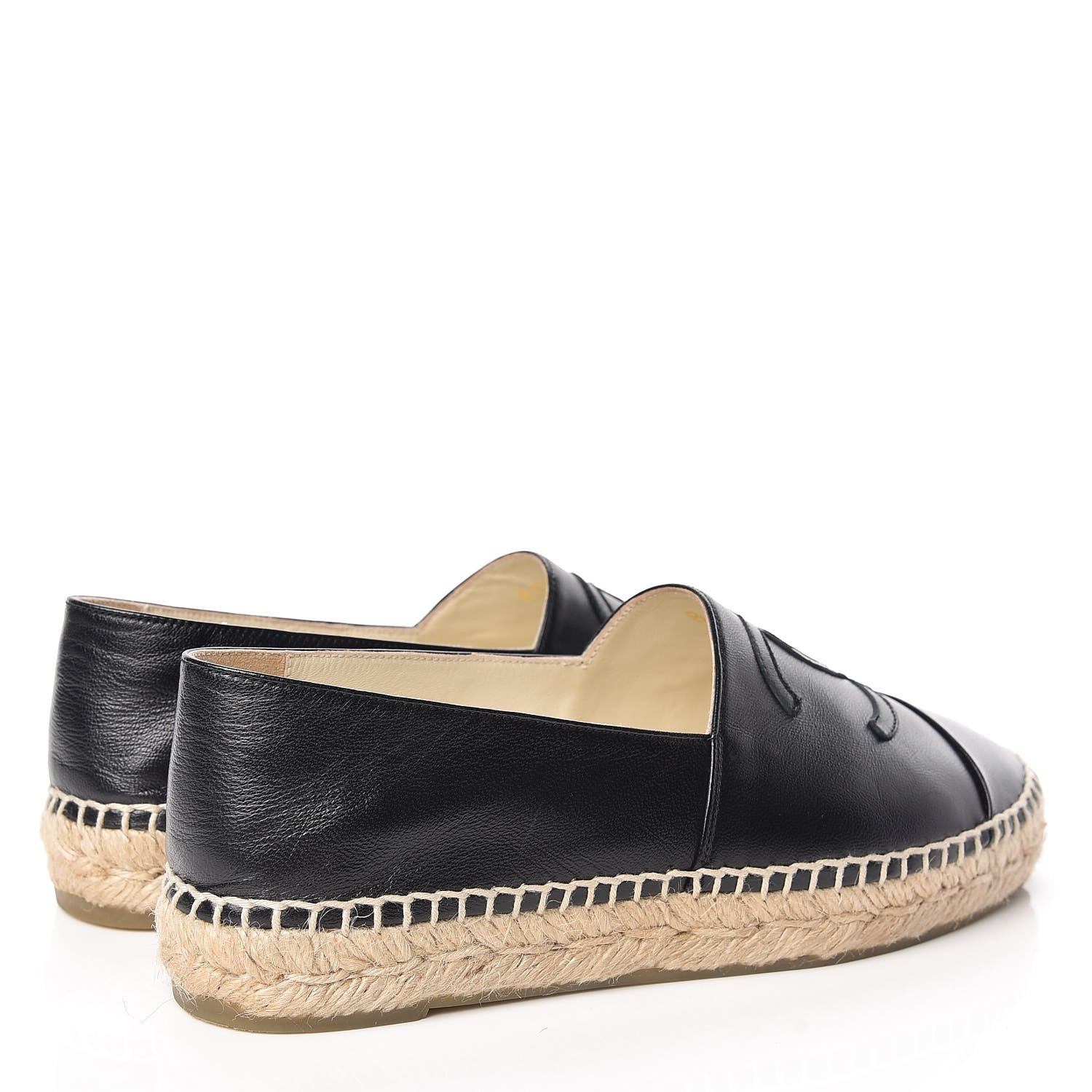 Chanel Lambskin CC Espadrilles 36 Black 4 of 8