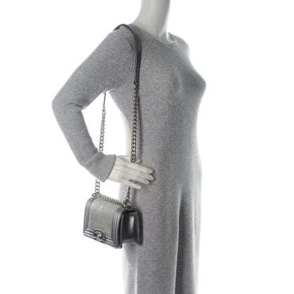 Chanel Galuchat Stingray Small Boy Flap Silver 2 of 7