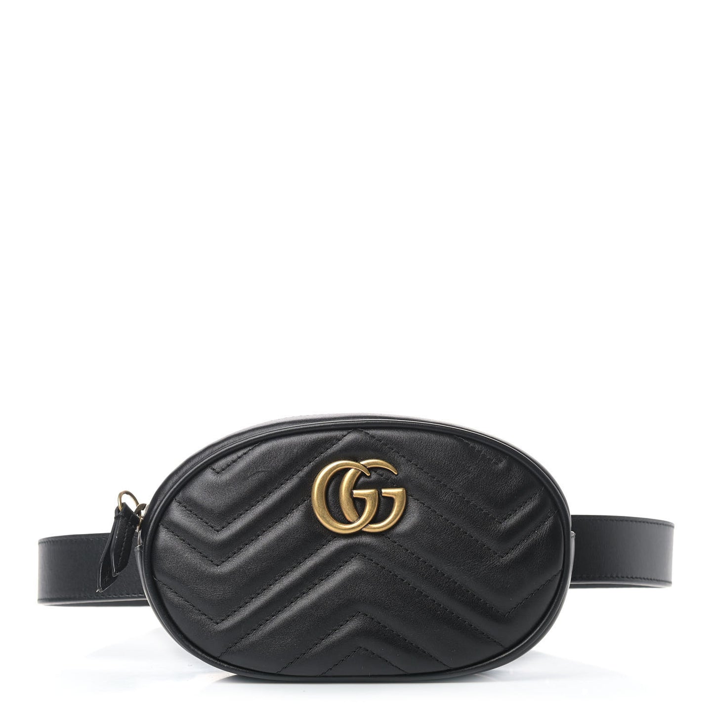 Calfskin Matelasse GG Marmont Belt Bag 85 34 Black