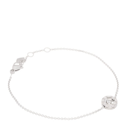 Chanel 18K White Gold Diamond Coco Crush Station Bracelet 1 of 6