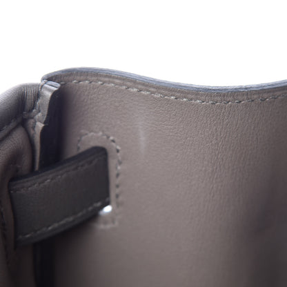 Hermes Veau Swift Perforated Sac Berline 28 Graphite Etoupe 9 of 12