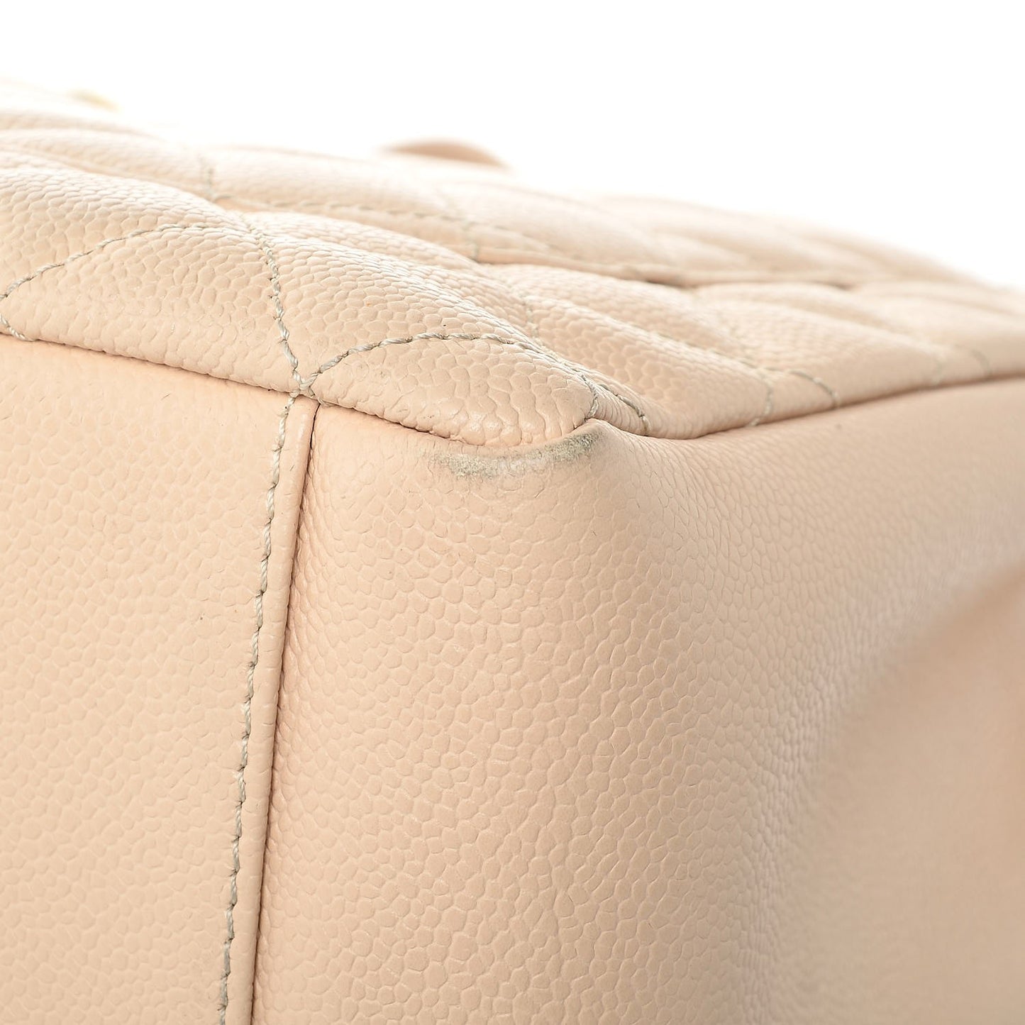 Caviar Quilted Grand Shopping Tote GST Beige Clair