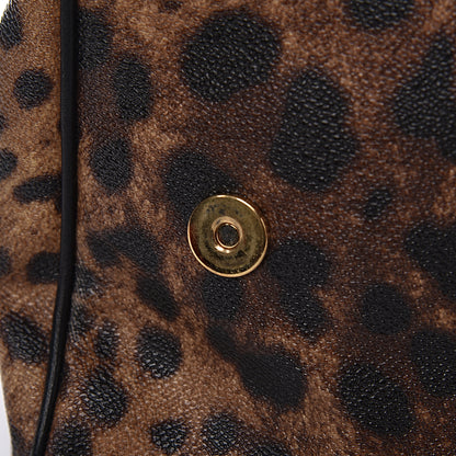 Dolce & Gabbana Dauphine Leopard Print Small Miss Sicily Satchel Black 11 of 17