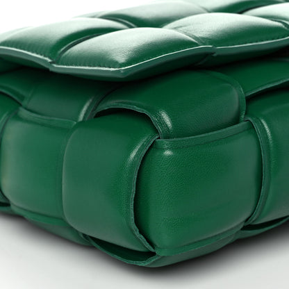 Bottega Veneta Lambskin Maxi Intreccio Padded Chain Cassette Crossbody Bag Racing Green 9 of 13