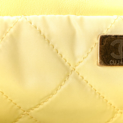 Chanel Shiny Calfskin Eyelet CC Small Chanel 22 Light Yellow 8 of 11