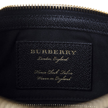 Burberry Soft Grain Calfskin House Check Small Helmsley Crossbody Black 8 of 10