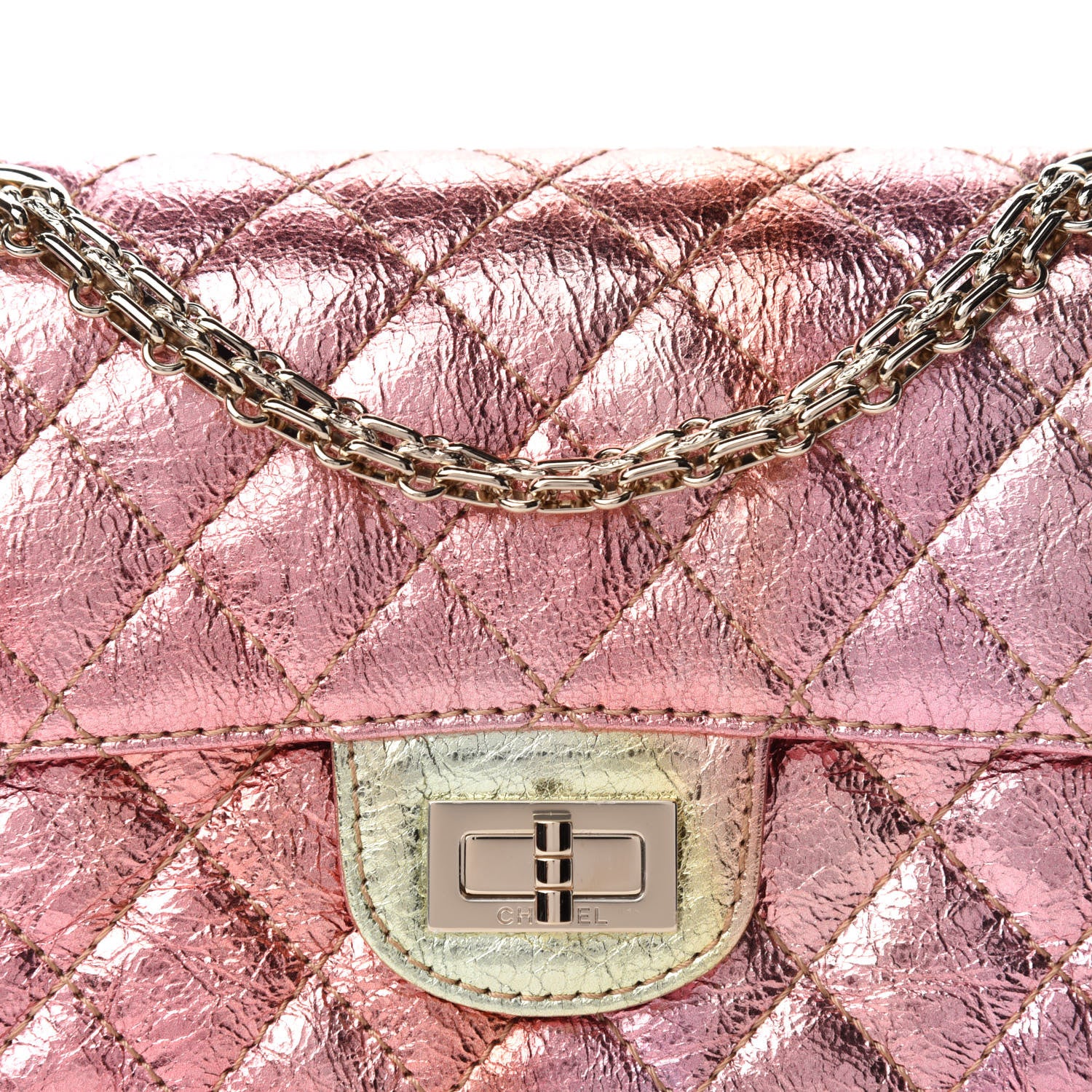 Chanel Metallic Goatskin Quilted Mini 2.55 Reissue Flap Multicolor 10 of 11