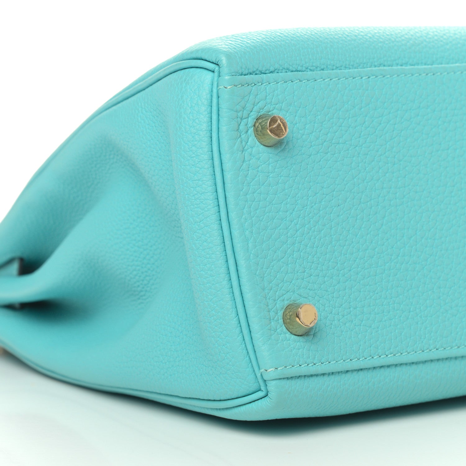 Hermes Togo Kelly Retourne 32 Bleu Atoll 9 of 11