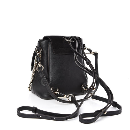 Chloe Suede Calfskin Mini Faye Backpack Black 3 of 10
