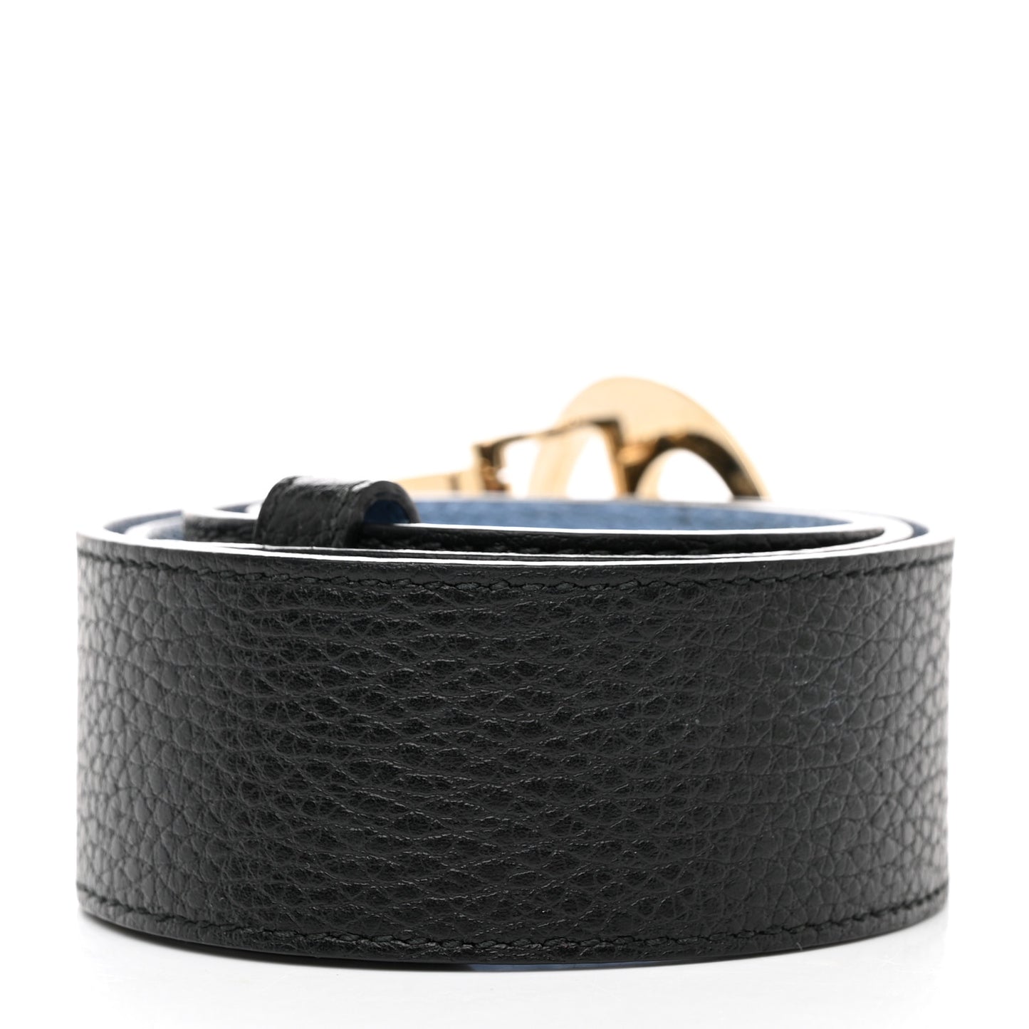 Dollar Calfskin 1973 Reversible Belt 80 32 Black Mineral Blue