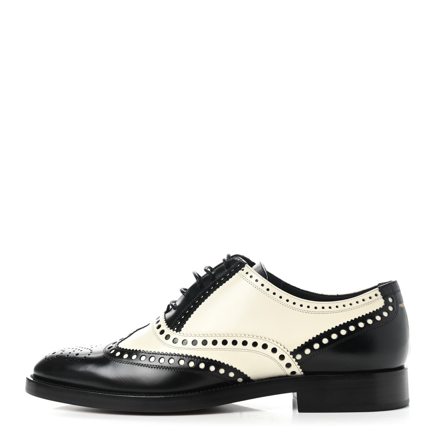 Calfskin Diorunit Oxford Flats 39 Black White