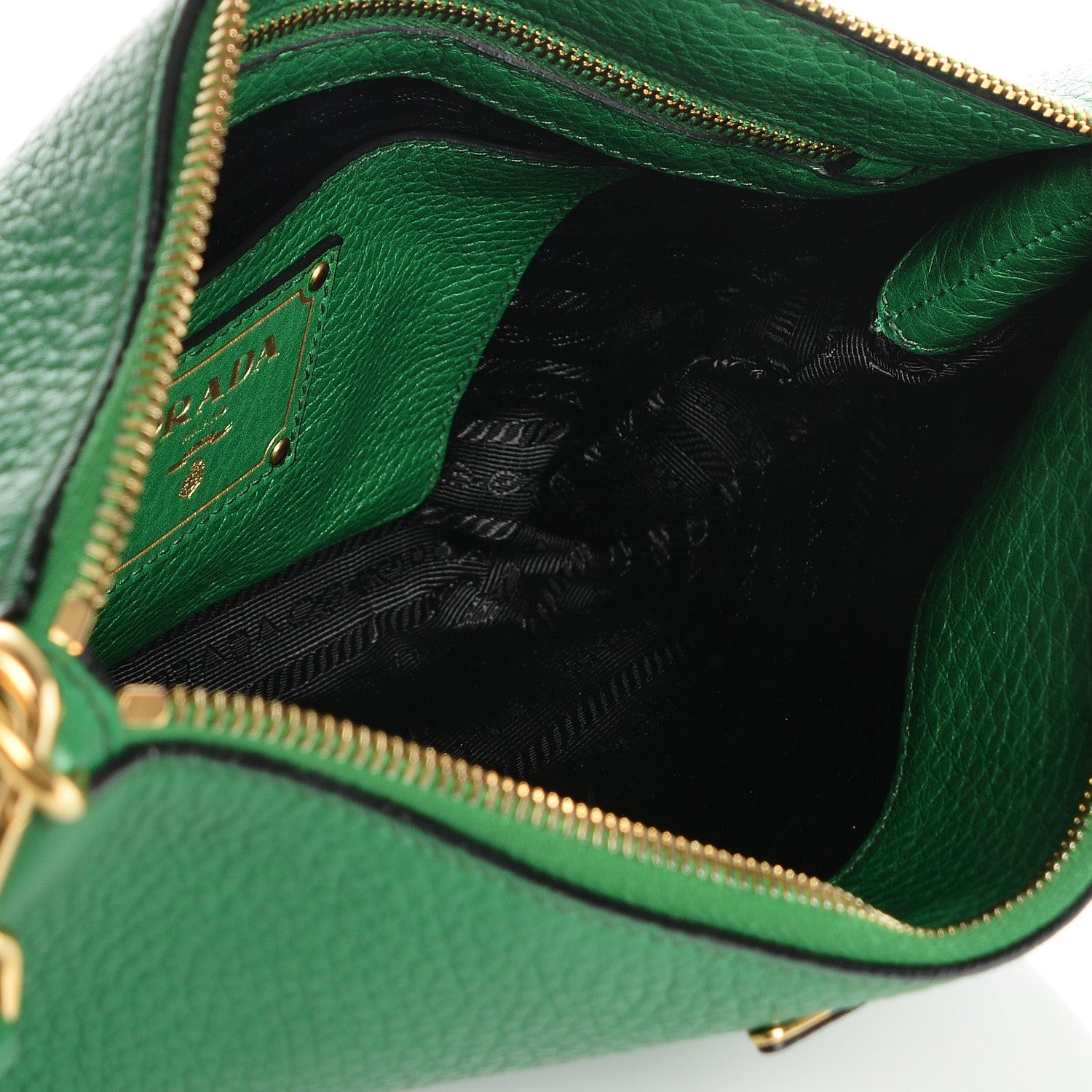 Prada Vitello Daino Crossbody Bag Verde 5 of 8