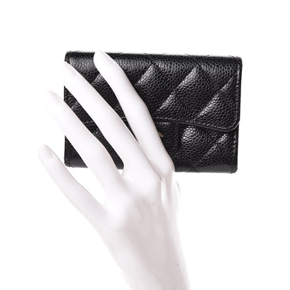 Chanel Caviar Quilted Flap Card Holder Black 2 of 9