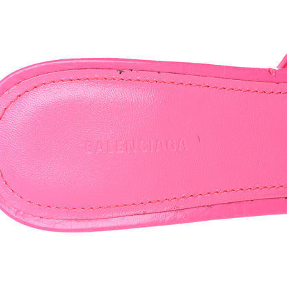 Balenciaga Agneau Arena Cagole 70mm Mules 37.5 Fluo Pink 7 of 8
