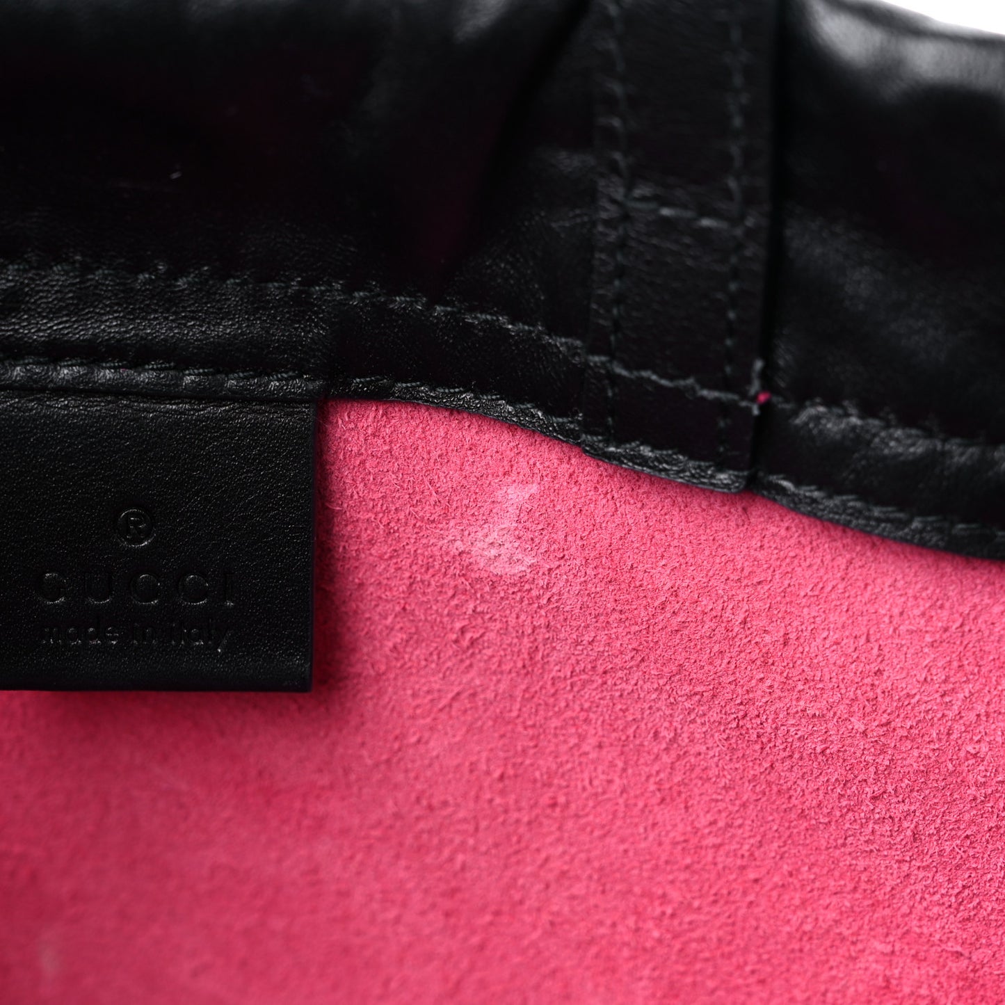 Grained Calfskin Logo Drawstring Backpack Box Pink Green Black