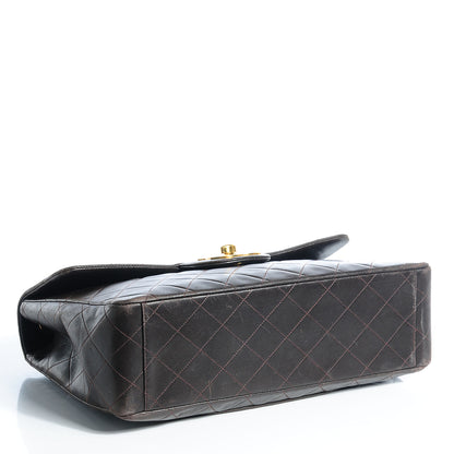 Chanel Lambskin Quilted XL Jumbo Flap Brown 4 of 10