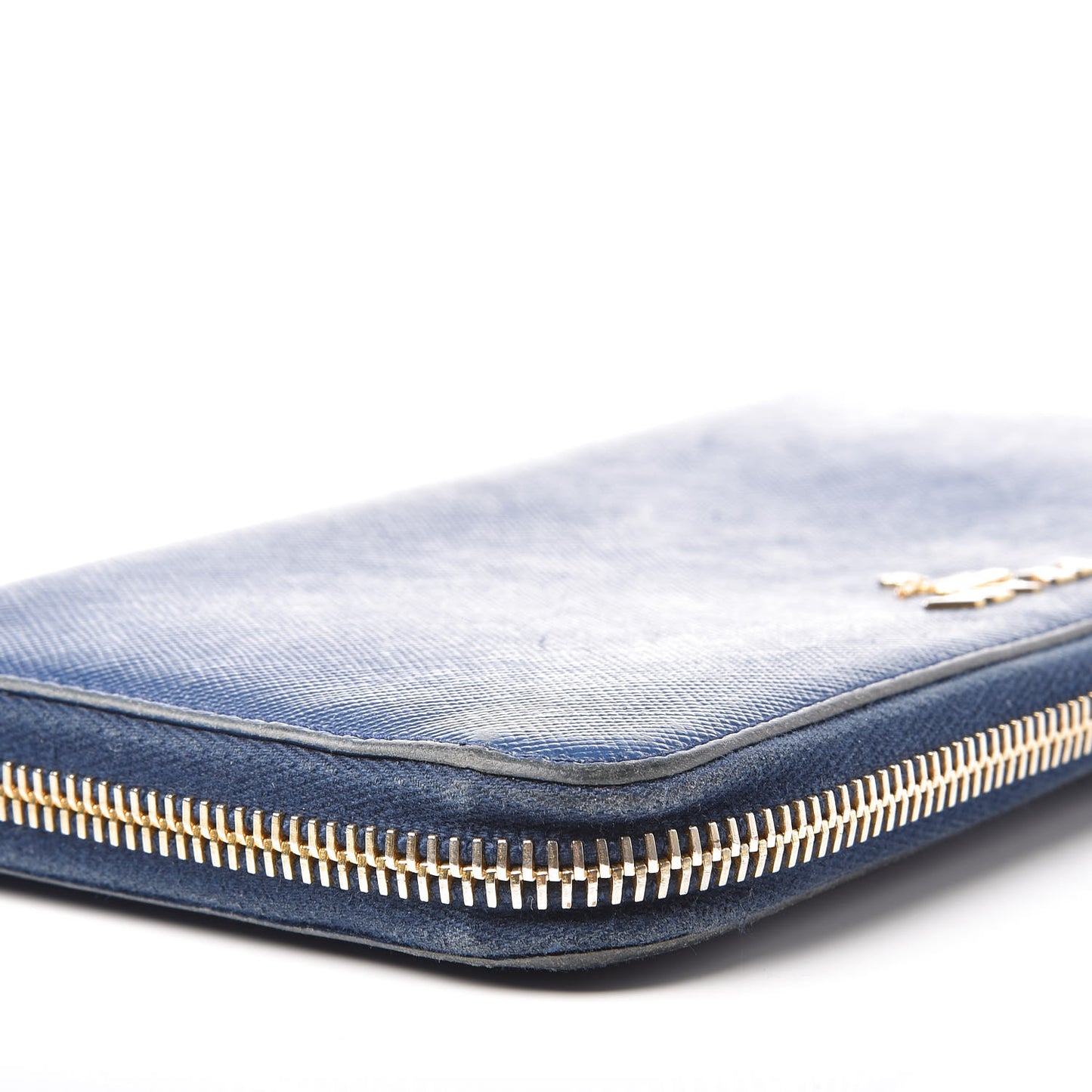 Saffiano Metal Zip Around Wallet Bleuette