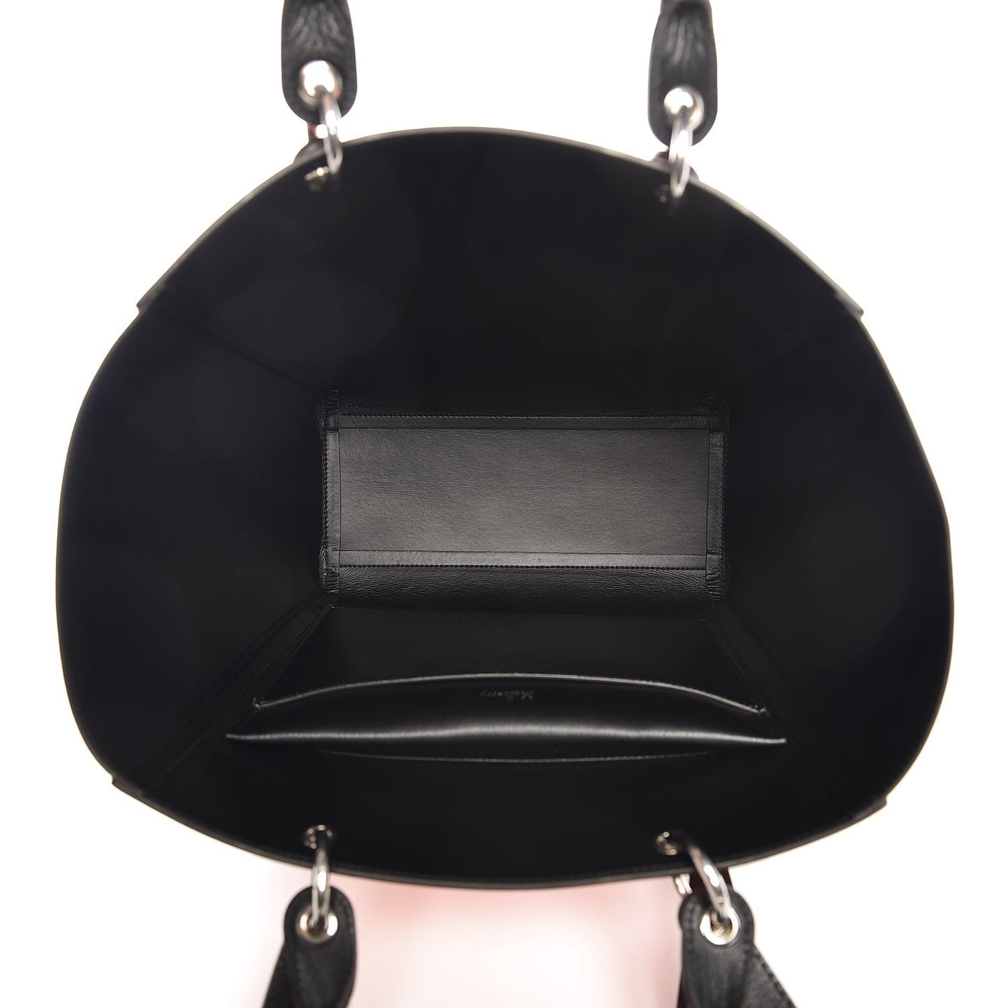 Printed Calfskin Maple Tote Black Orange Chalk