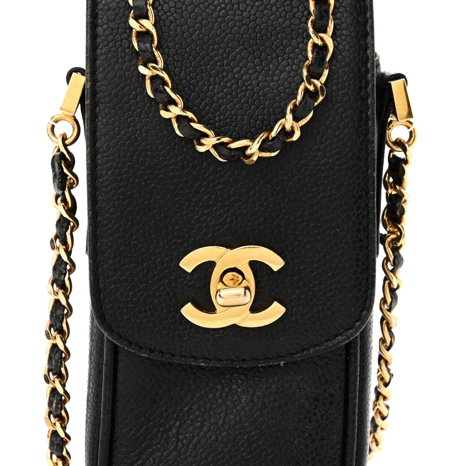 Chanel Caviar Phone Holder Crossbody Black 8 of 10