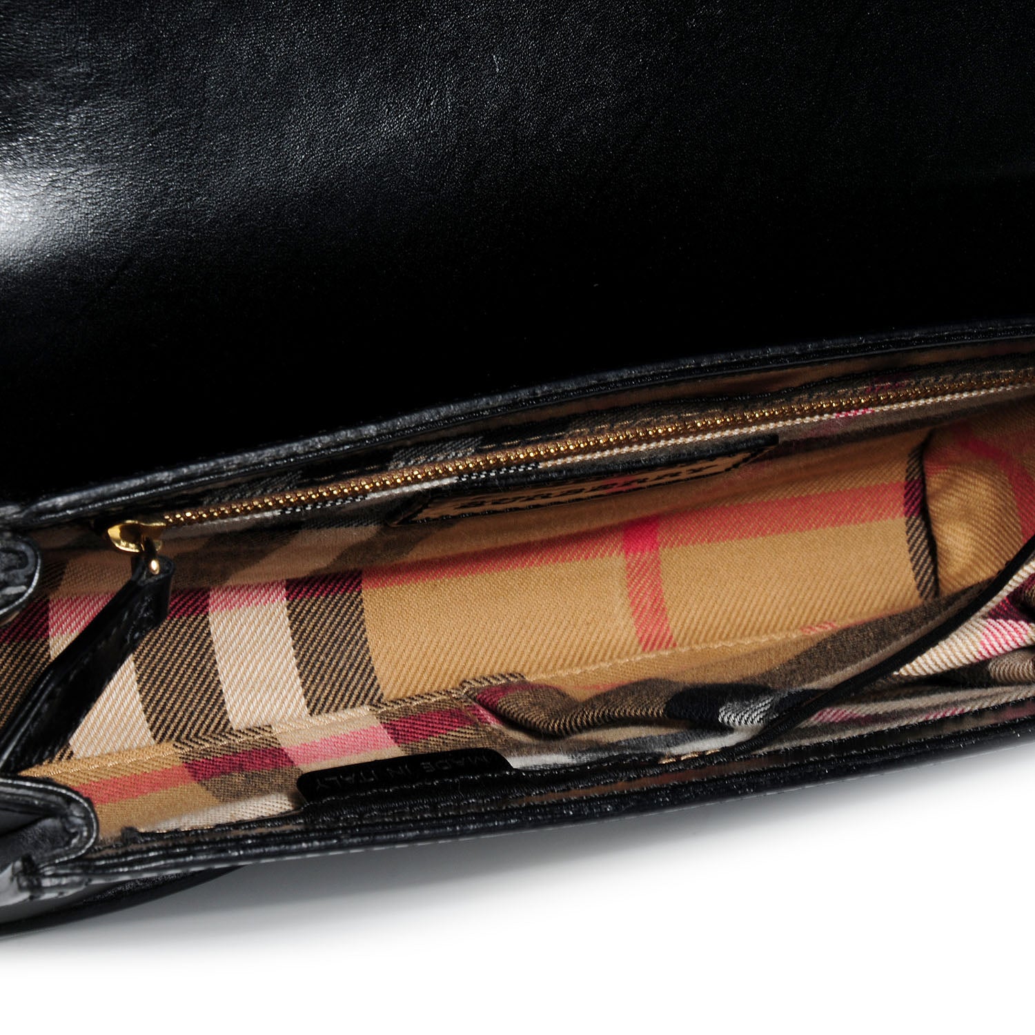 Burberry Polished Bridle Leather Small Abbott Crossbody Black 5 of 8