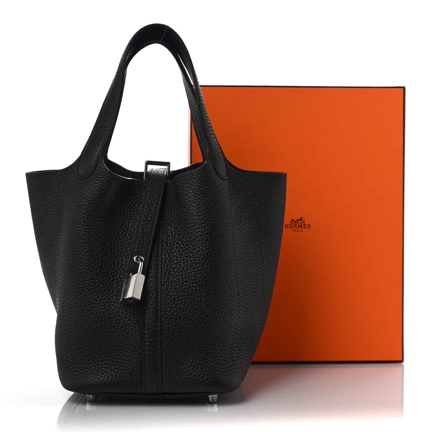 Hermes Taurillon Clemence Picotin Lock 18 PM Black 8 of 8