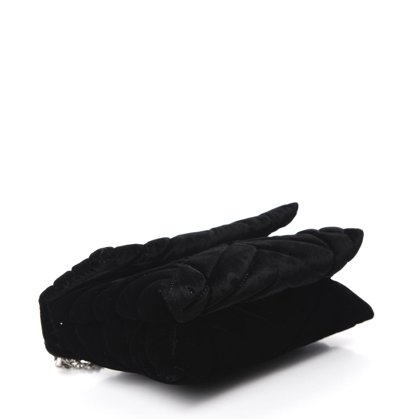 Velvet Mini Sugar Flap Shoulder Bag Black