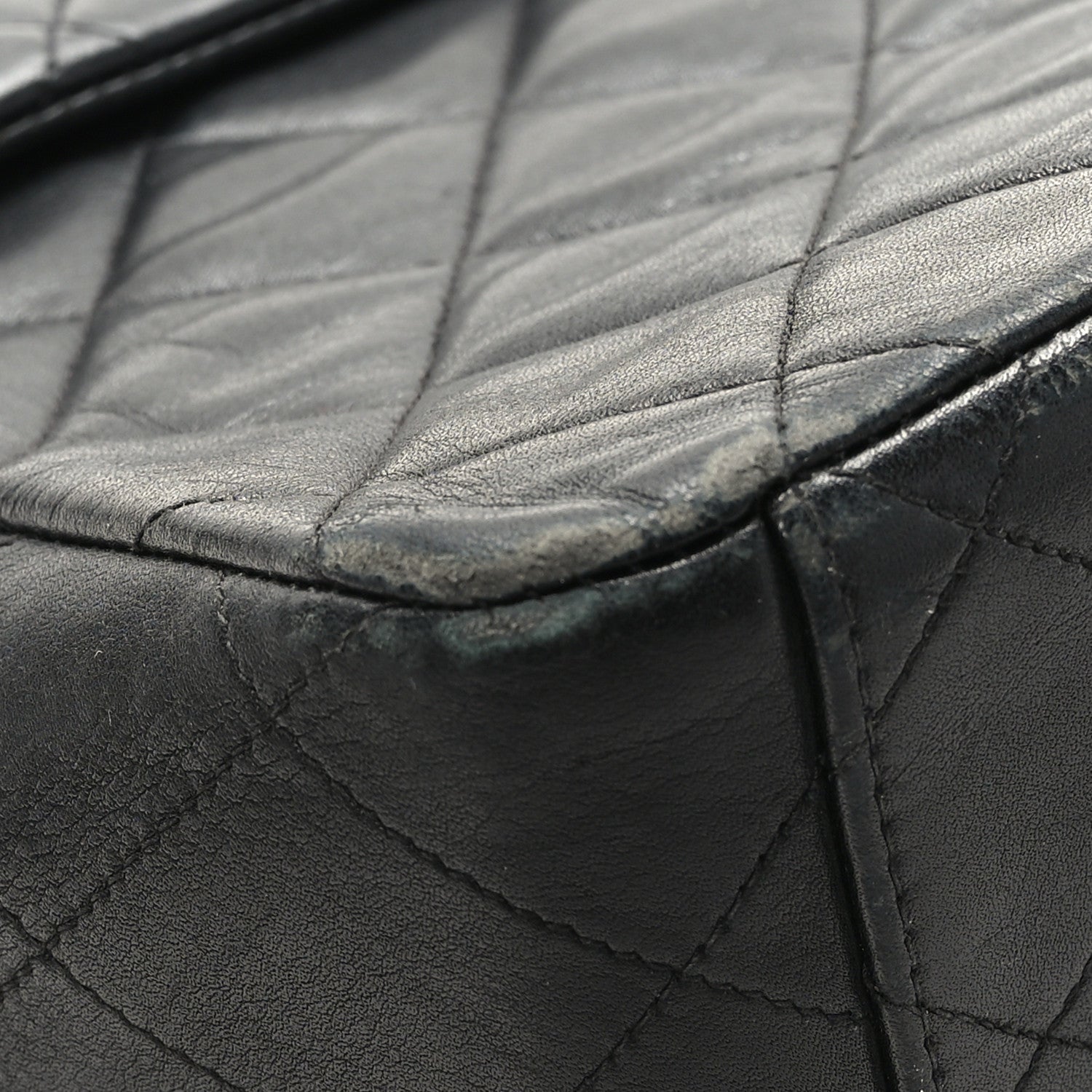 Chanel Lambskin Quilted XL Jumbo Single Flap Black 8 of 11