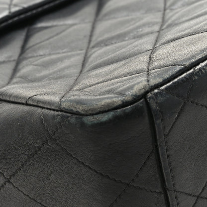 Chanel Lambskin Quilted XL Jumbo Single Flap Black 8 of 11