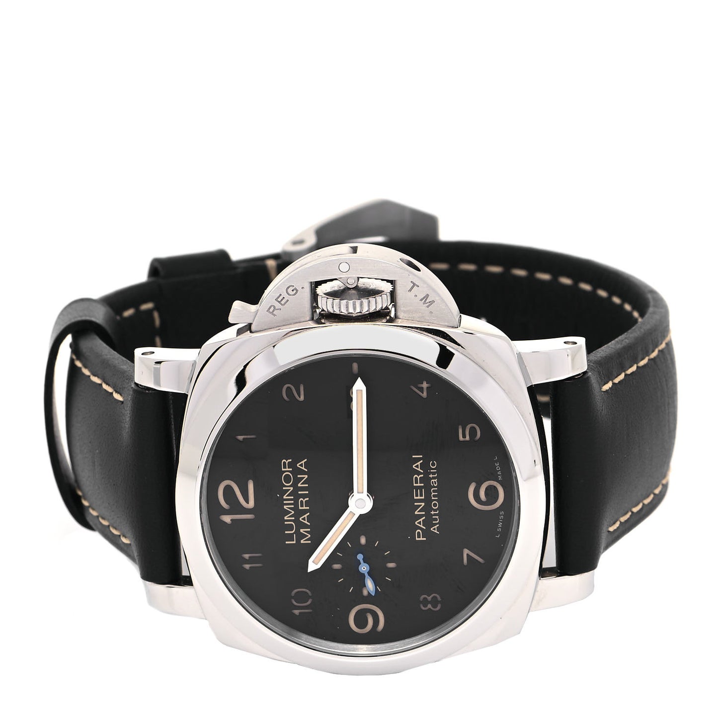 Stainless Steel Calfskin 44mm Luminor Marina 1950 Automatic Watch Black PAM01359