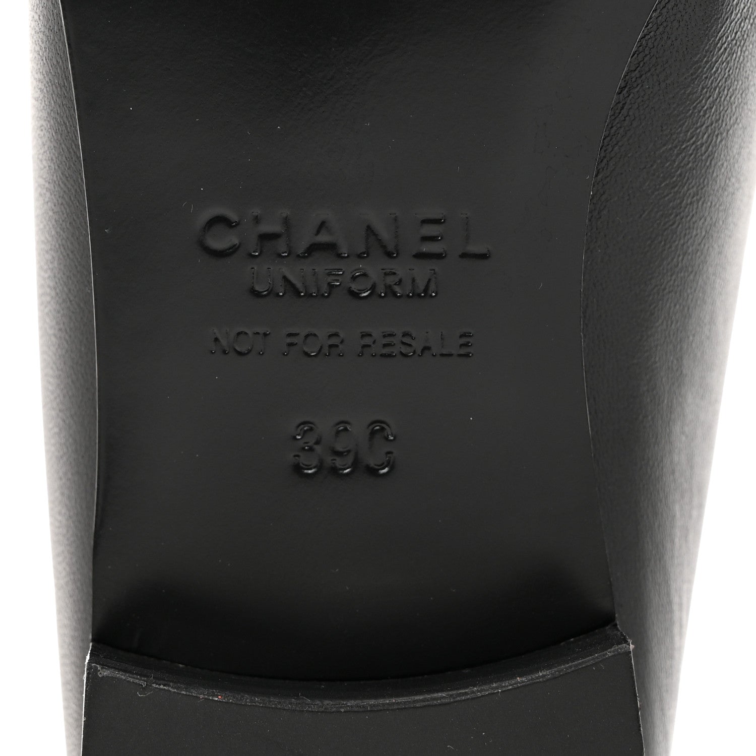 Chanel Calfskin Womens Stitched CC Loafers 39 Black 8 of 8
