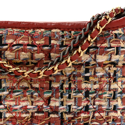 Chanel Tweed Calfskin Small Gabrielle Hobo Red Multicolor 8 of 13
