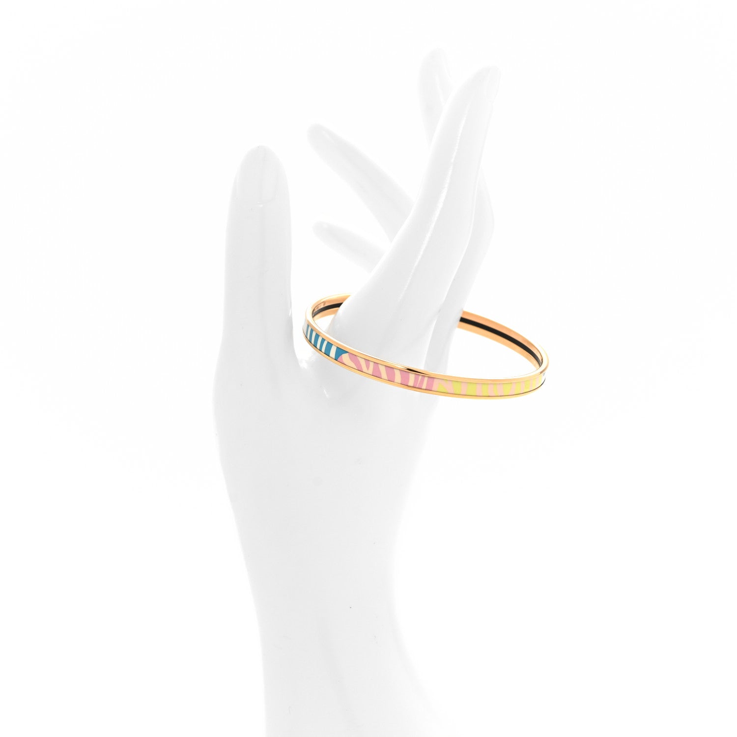 Hermes Enamel Printed Extra Narrow Printed Bracelet 65 2 of 6