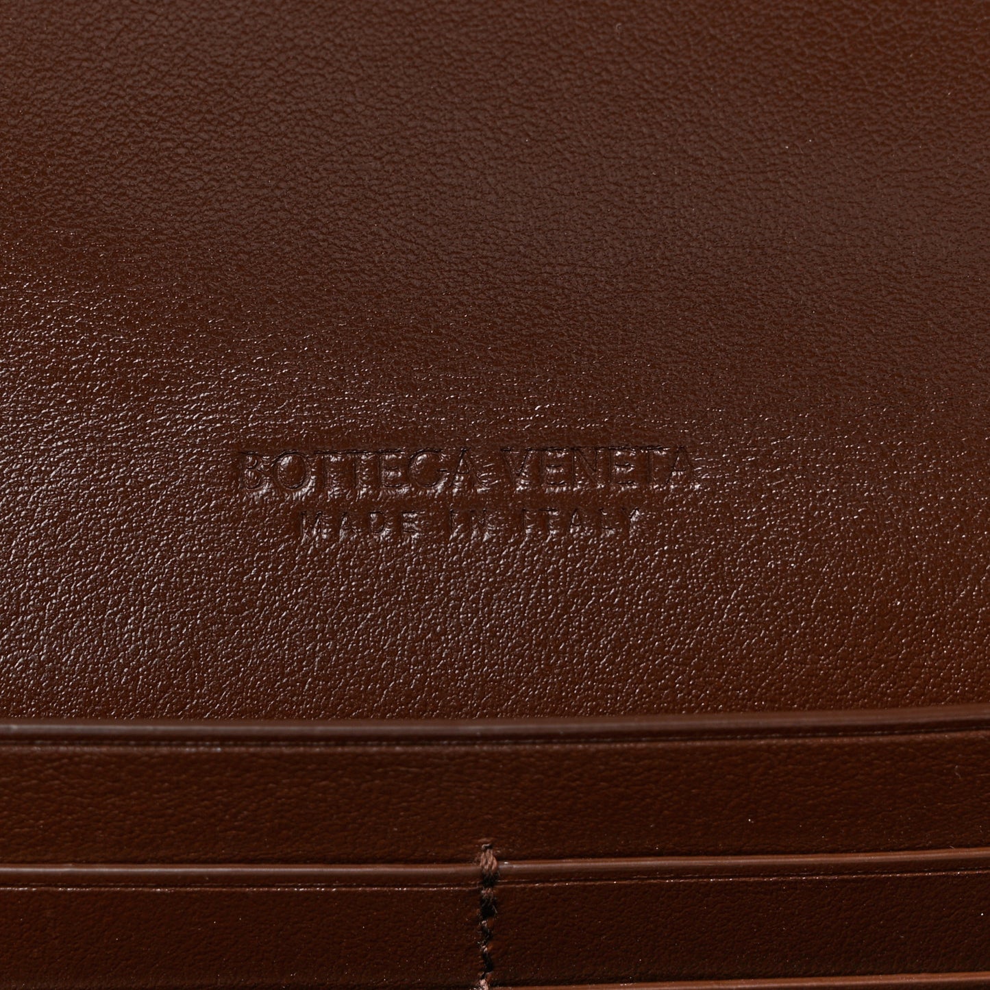 Nappa Intrecciato Long Slim Wallet Acorn