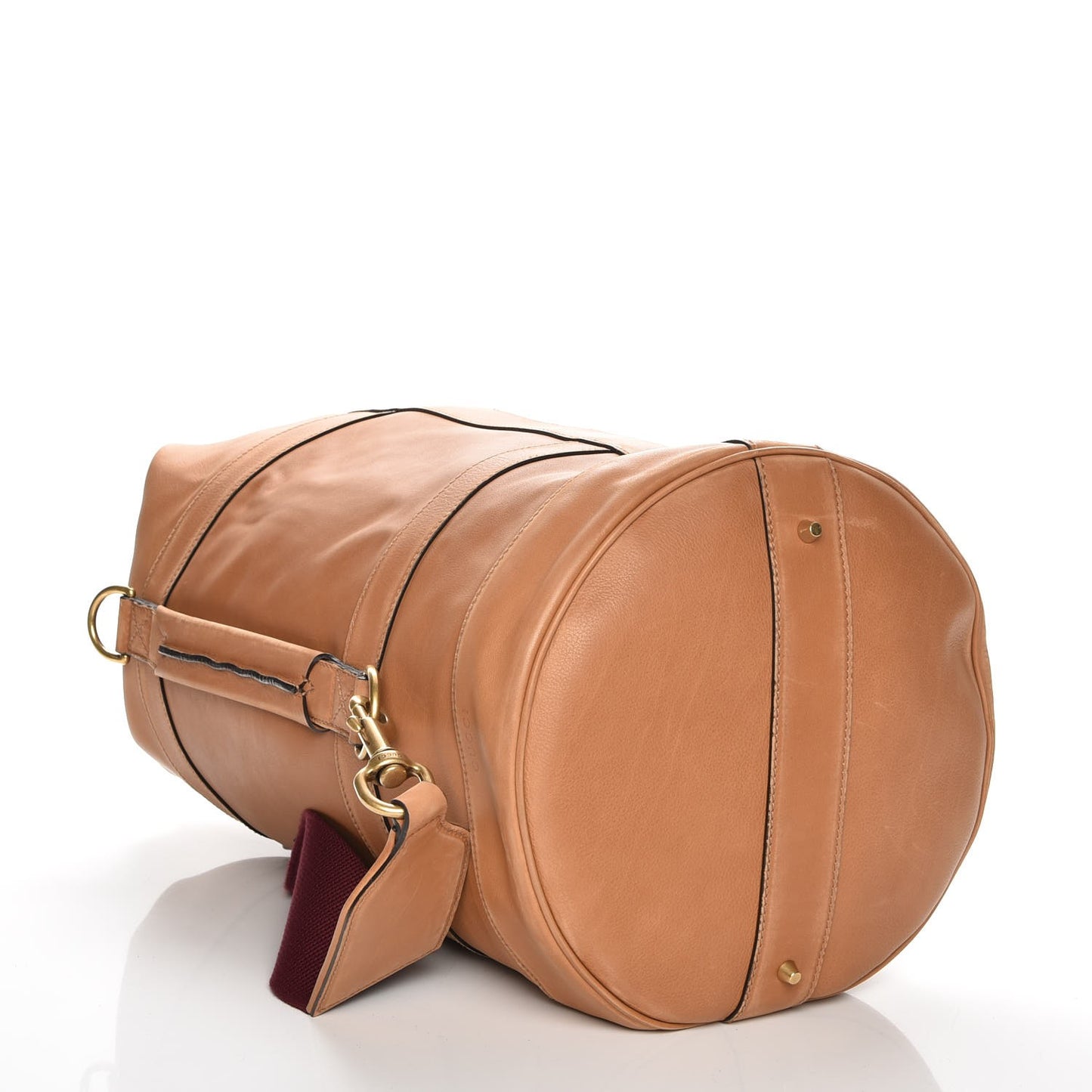 Soft Washed Calfskin Sling Duffle Biscotto