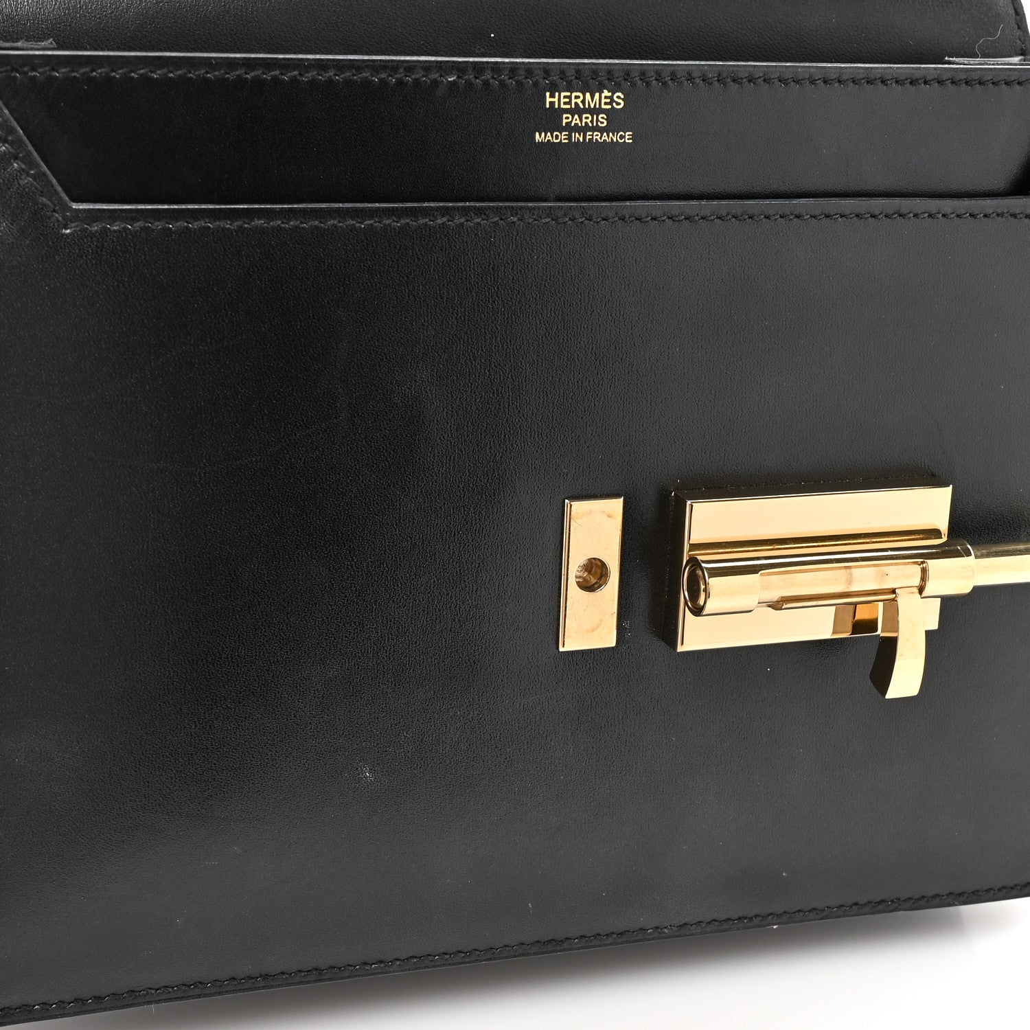 Hermes Box Verrou Clutch Black 19 of 19