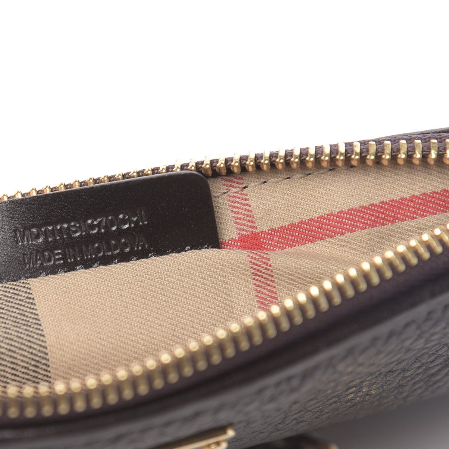 Grainy Calfskin Chain Pochette Dark Brown