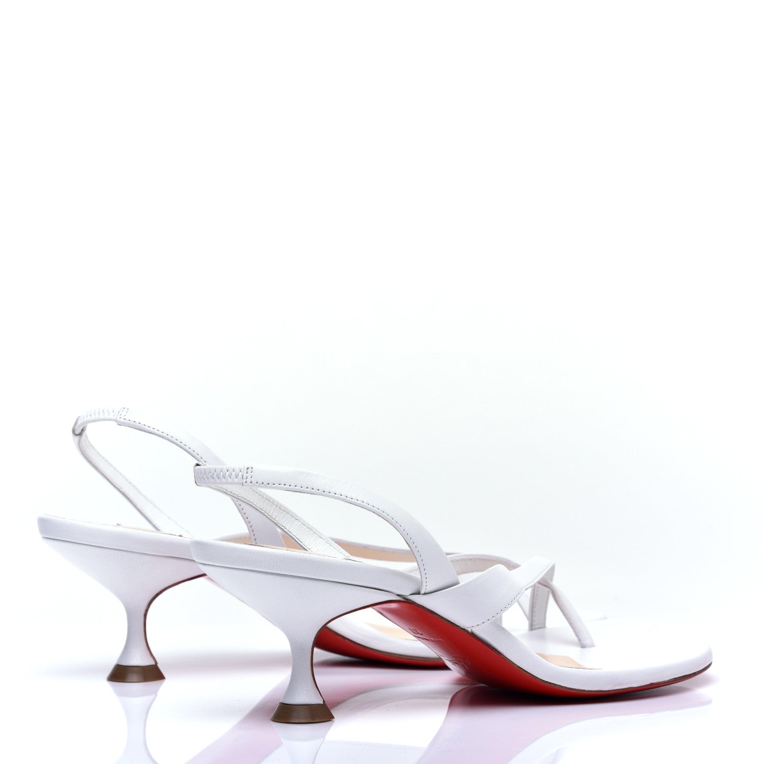Christian Louboutin Kid Taralita 55 Thong Sandals 37 White 4 of 8