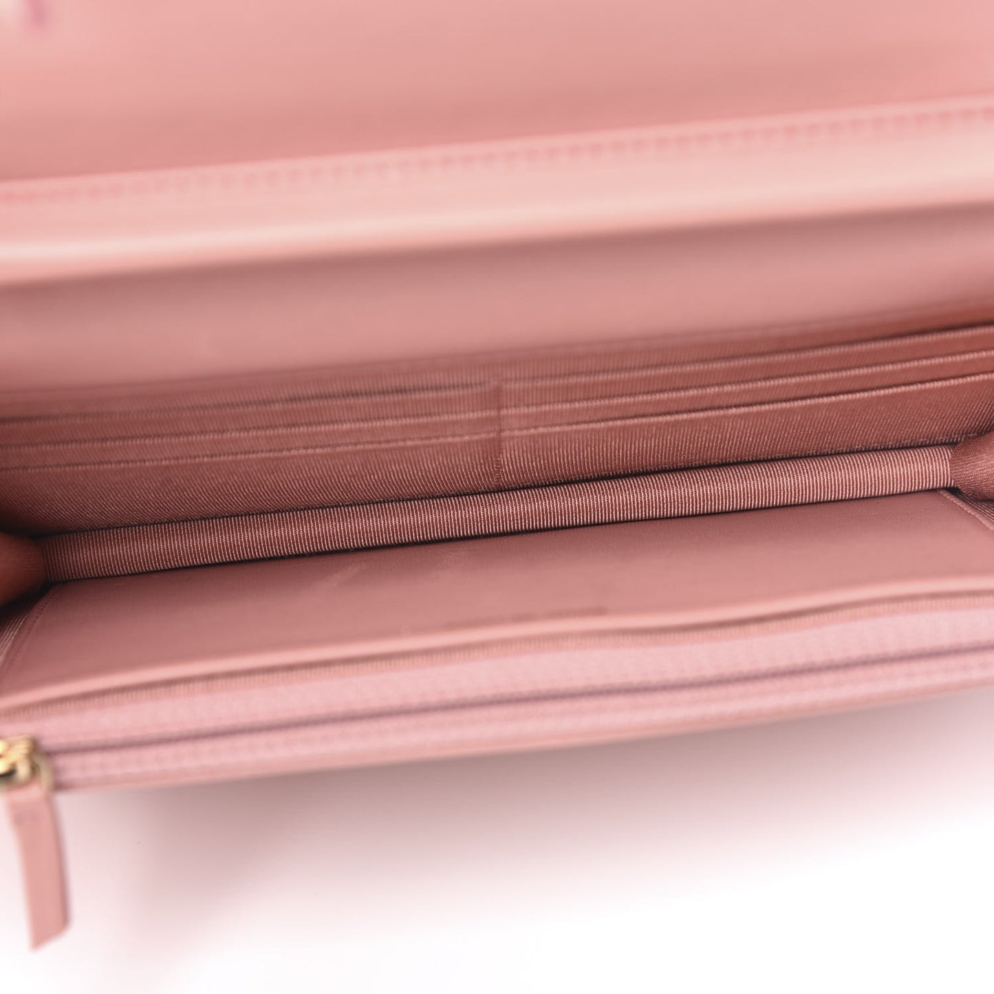 Lambskin Quilted Wallet On Chain WOC Pink