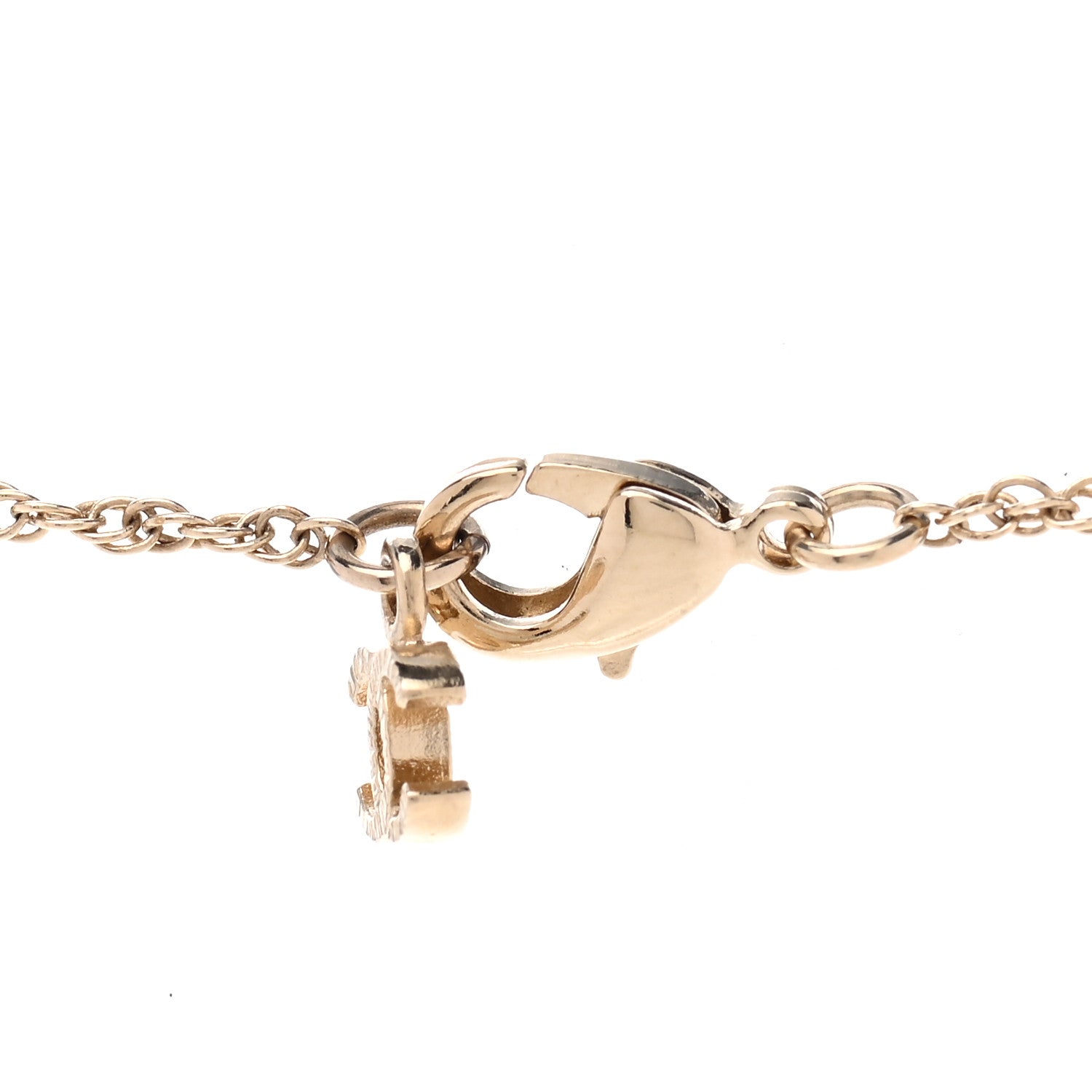 Chanel Resin Pearl CC Owl Necklace Gold Black 5 of 6