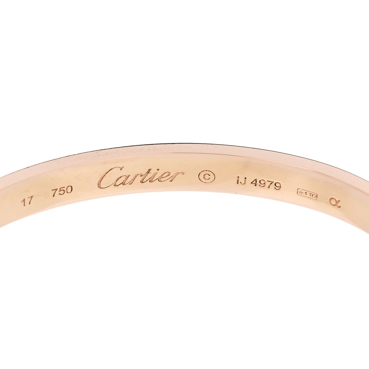 18K Pink Gold LOVE Bracelet 17