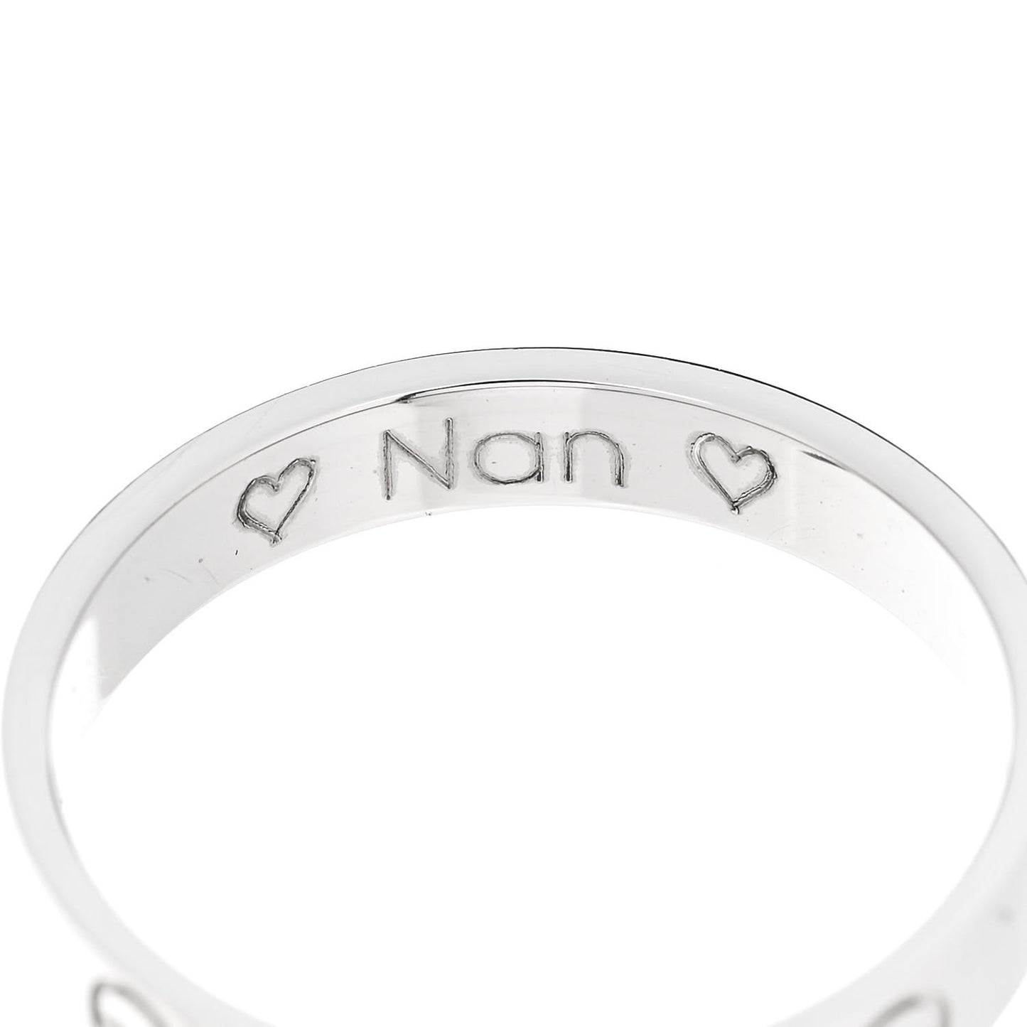 Platinum 3.5mm LOVE Wedding Band Ring 57 8