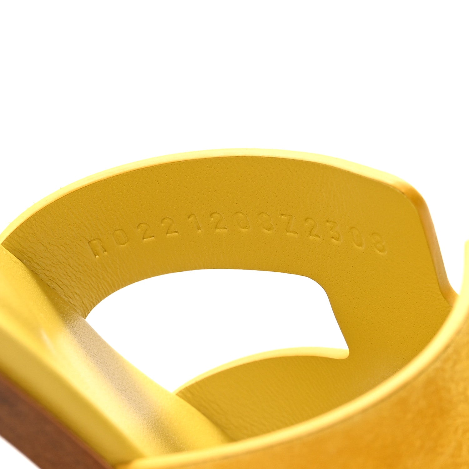 Hermes Suede Goatskin Oran Sandals 36 Jaune Bouton D'or 8 of 9