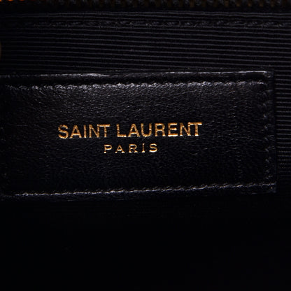 Saint Laurent Grain De Poudre Matelasse Chevron Large Monogram Satchel Lipstick Red 7 of 10