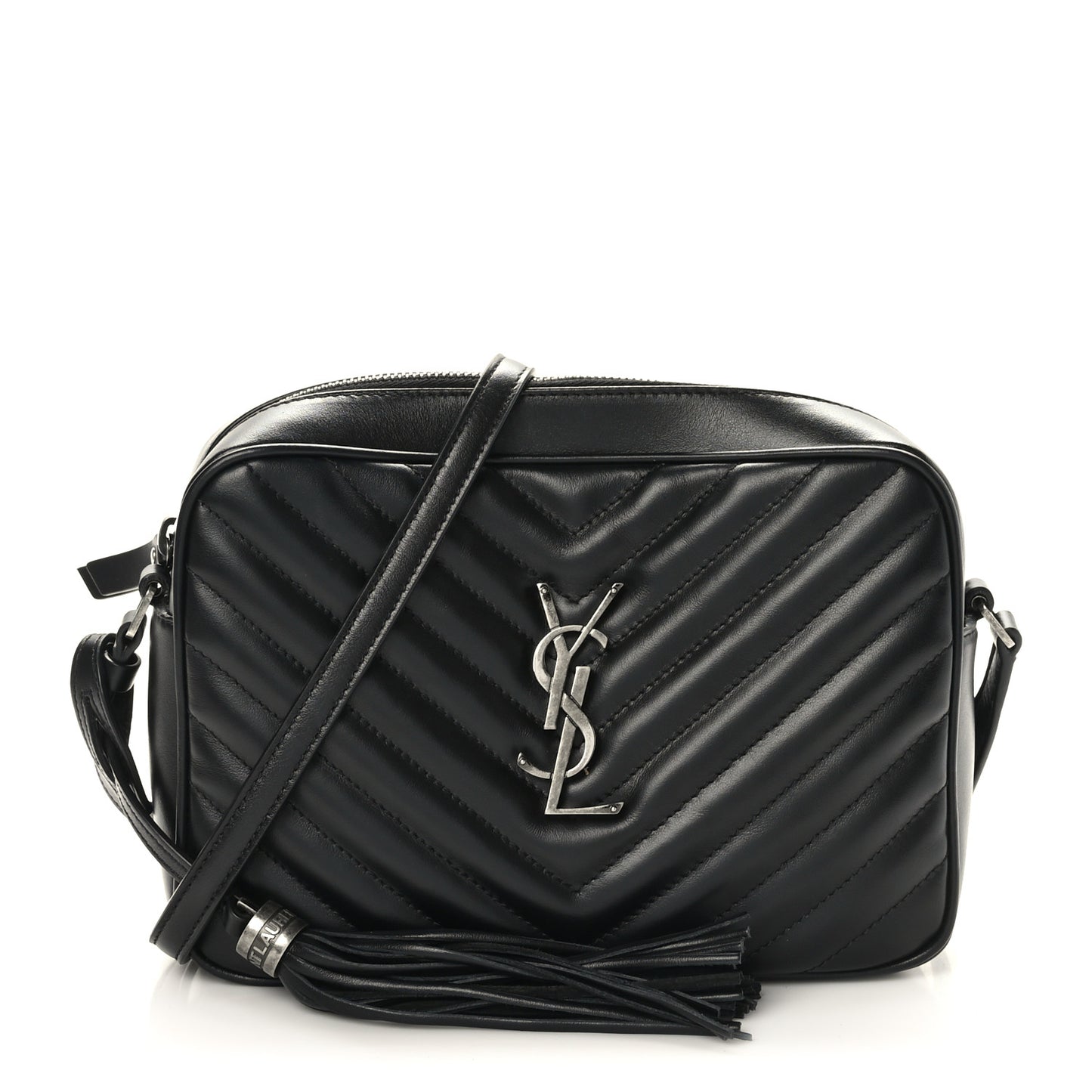 Calfskin Matelasse Monogram Lou Camera Bag Black