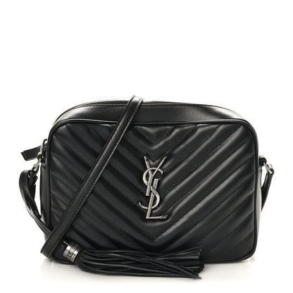 Saint Laurent Calfskin Matelasse Monogram Lou Camera Bag Black 1 of 9